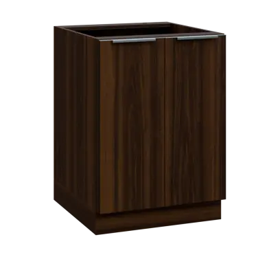 SIS - 6D2 spodní skříňka, 2-dveřová, 870x600x600, ořech královský